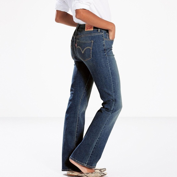 NWT Levis 529 Curvy Boot Cut Denim Blue Jeans 14 - Picture 2 of 4